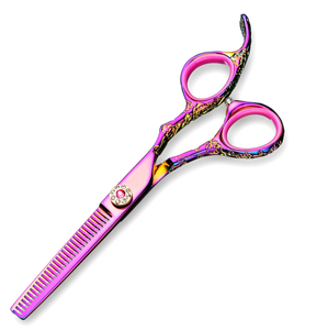 Hair Cutting Shears Kits Rounded Tips Hair <b>Scissors</b> Professional Hairdressing Haircut Kit for Salon Barber <b>Child</b> Baby Usage - Product Image 2