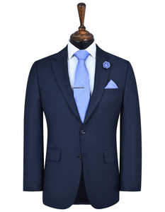 Traje de Hombre Hecho en Pakistán, Talla Personalizada, Alta Calidad, Azul Marino, Corte Clásico Formal, Moderno, Ajustado, Traje de 2 Piezas - Product Image 6