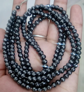 Perles de diamant en moissanite noire de 5 mm, coupe excellente, 22 pouces, bijoux personnalisés en moissanite - Product Image 2