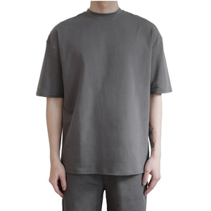 Fabricante de Camisetas Extra Grandes de Algodón para Hombre, Camiseta Holgada Lisa, Estilo Urbano, Tejido Grueso - Product Image 6