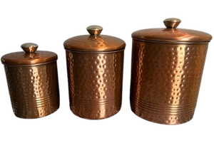 Conteneur de stockage alimentaire en cuivre avec couvercle, design vintage artisanal, boîte hermétique en métal pour la cuisine - Product Image 6