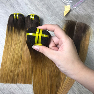 Os cheveux raides bonne qualité Ombre couleur gingembre humain vietnamien prix de gros vendeur de cheveux Super Double dessiné cheveux vierges - Product Image 4