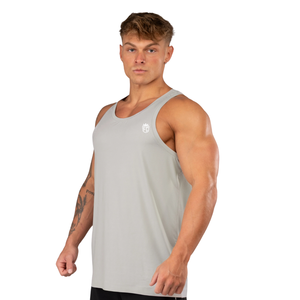 Camiseta sin mangas para hombre, color gris nube, ultraligera, para gimnasio, entrenamiento, correr, fitness, OEM, al por mayor - Product Image 2