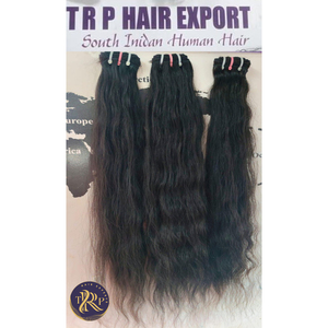 Trenzado de cabello humano Remy recto rizado ondulado Natural de templo indio Virgen sin procesar 100% de calidad superior de origen indio - Product Image 1