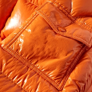 Men's Boxy Fit Puffer <b>Jacket</b> 100% Polyester Breathable <b>Waterproof</b> Winter <b>Warm</b> Casual Streetwear Outdoor Covered Button Closure - Product Image 5