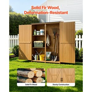 Abri de jardin en métal 49,41" x 63,98" avec portes verrouillables et toit incliné - Product Image 2