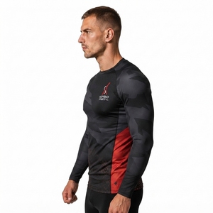 <b>Men's</b> <b>Compression</b> UPF 50+ Rash Guard Surf <b>Shirt</b> Eco-Friendly Anti-Bacterial Quick Dry Full Sleeve OEM Breathable - Product Image 3