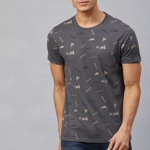 T-shirt personnalisé pour homme OEM ODM, logo sur le devant, tricoté de qualité supérieure, 100% coton, col rond, respirant, séchage rapide, écologique, coupe classique, décontracté - Product Image 1