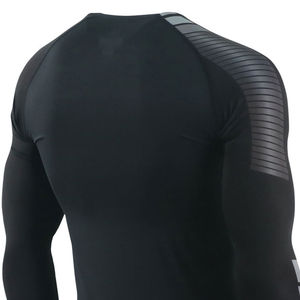 Rashguard respirant à séchage rapide personnalisé pour hommes, manches longues, t-shirt de compression pour la gym et le fitness, spandex de haute qualité, prix de gros MMA - Product Image 3