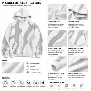 <b>Men</b> Custom Panel Hoodies Soft Fleece Curved Sleeve Streetwear Y2K <b>Pullover</b> Casual Winter Wholesale B2B US Market Drop Shoulder - Product Image 5