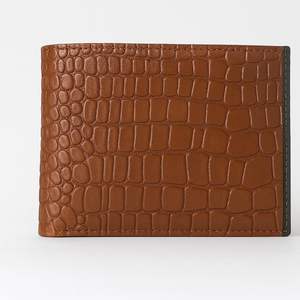 Portefeuille homme en cuir véritable Wriza, fin, multifonction, texture croco, RFID, bifold, marron premium, porte-cartes de luxe pour usage quotidien - Product Image 4