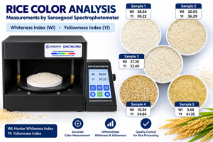 Spectrophotomètre numérique de mesure de la blancheur pour poudres, comprimés, granulés, riz, sucre, sel - Sensegood SpectroPro - Product Image 4