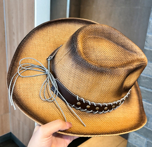 Chapeau de cowboy unisexe européen et américain, nouveau style jazz en laine, avec lacets et plumes, protection solaire extérieure, chapeau d'hiver chaud - Product Image 6