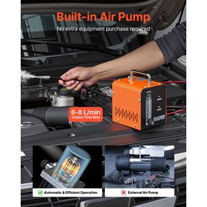 Détecteur de fuite de fumée automobile 12V DC, testeur de diagnostic EVAP sous vide avec pompe à air intégrée et débitmètre 1 PSI - Product Image 6