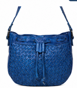 Sac à bandoulière vintage en cuir tressé Gravs pour femme, motif losanges rayés, polyester, mode hiver, fermeture à cordon réglable - Product Image 1