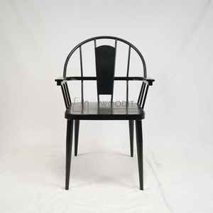 Silla de Comedor Moderna de Madera Maciza Negra 100% para Restaurante, Cafetería, Uso Comercial, Almacén, Dormitorio - Venta al por Mayor 2026 - Product Image 4