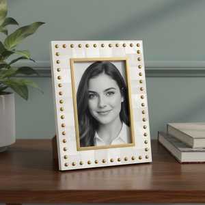 Sophisticated Bone Inlay Image Display <b>Frame</b> Handmade Decorative Portrait Showcase Elegant Home Furnishing Item - Product Image 4