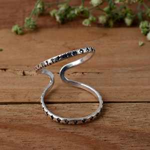 Dainty Textured Luxury Arthritis Ring Handmade Adjustable <b>Silver</b> Finger Splint Ring <b>DIP</b> PIP Joint Support Knuckle Wedding Party - Product Image 2