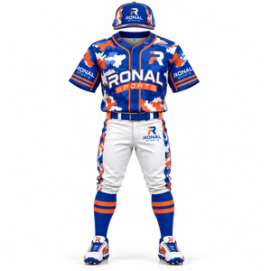 Uniforme de Béisbol RONAL SPORTS para Hombre, Manga Corta, Estampado de Camuflaje, Absorbe la Humedad, Corte Regular, Ropa para Todas las Temporadas - Product Image 1