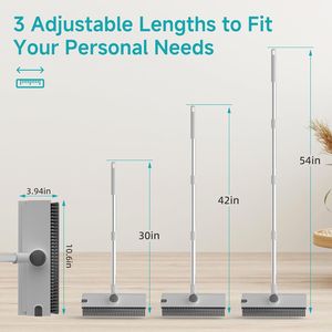 Balai-essoreur 3-en-1 robuste avec brosse à poils rigides réglable à 90 degrés et manche long pour un nettoyage en profondeur - Product Image 3