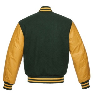 Chaqueta de Béisbol Varsity de Lana Negra 100% con Estampado de Dibujos Animados, Diseño Personalizado, Venta al Por Mayor - Product Image 4