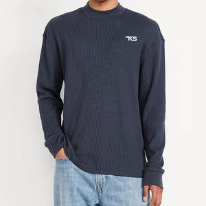 Lightweight <b>Waffle</b> Knit <b>Shirt</b> With Textured Finish <b>Waffle</b> Knit <b>Shirt</b> For Comfortable Seasonal Casual Wear - Product Image 2