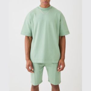 Nuevo Conjunto de Ropa de Alta Gama a la Moda, Camiseta Holgada 100% Algodón y Pantalones Cortos Transpirables para Hombre, para Gimnasio y Verano - Product Image 3