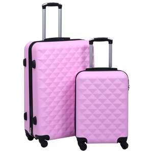 Juego de 2 Maletas Rígidas de ABS Rosa, Equipaje Premium para Viajar Fácilmente - Product Image 1