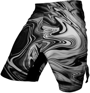 Shorts de MMA unisexes personnalisés à impression numérique pour BJJ, Jiu Jitsu, Grappling, UFC, respirants, avec logo SpaOEM, Muay Thai, en Spandex/Nylon sans couture - Product Image 1