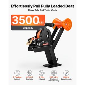 Soporte de rodillos para cabrestante de remolque de barco, 3500 lb, 20 pies, correa de poliéster naranja, eslinga de cable de acero, tipo 2-3/4 pulg. de ancho x 3-1/2 pulg. de alto - Product Image 2