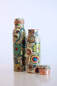 Botella de Agua de Cobre Puro Impresa de Primera Calidad para el Hogar, Cocina y Mesa, Botella de Cobre Hecha a Mano para Bar en Casa - Product Image 3