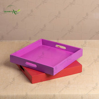 Plateau de service en bambou tressé fait main, écologique, durable, imperméable, portable et léger pour la maison, la restauration et les restaurants