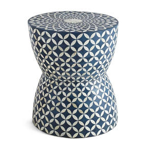 Boneinlay cómodo y relajante taburete completo para sentarse boneinlay Base tres patas Base sofá cojín superior elegante artículos para el hogar taburete pequeño - Product Image 2