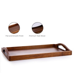 Bandeja de Madera Multiusos para Servir Comida, Té, Café, Aperitivos, Ideal para el Hogar, Cocina, Restaurante y Servicios de Catering - Product Image 4