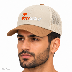 Casquettes de camionneur en coton à 5 panneaux personnalisées, pré-courbées, en maille, pour le cyclisme décontracté, avec logo brodé personnalisé, pour usage quotidien, vente en gros - Product Image 2