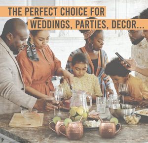 Ensemble de 4 tasses Moscow Mule en cuivre martelé massif de 16 oz avec pailles, faites à la main, non doublées, coffret cadeau 100% cuivre - Product Image 6