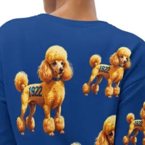 Sweat-shirt unisexe personnalisé Pretty Poodle, pull décontracté à col rond avec imprimé graphique, en molleton doux, d'inspiration grecque, personnalisable - Product Image 4