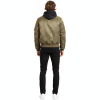 Blouson aviateur MA-1 pour homme de haute qualité, coupe-vent tactique, manteau de pilote rembourré vert olive, veste d'hiver de style universitaire