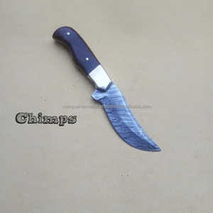 Cuchillo de Hoja Fija para Caza y Camping al Aire Libre, Acero de Damasco, Mango de Madera, Hoja de Cambio Rápido, Cuchillos OEM de Grado Industrial - Product Image 4