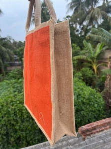 Sac fourre-tout en jute de qualité supérieure, logo personnalisé, réutilisable, sac de courses écologique pour les promotions de détail et l'usage quotidien - Product Image 2