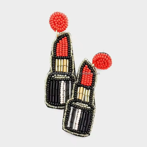 Exportación Directa desde India, Pendientes Colgantes con Cuentas Bordadas a Mano, Estilo Clásico, para Mujeres y Niñas, Joyería de Moda - Product Image 1