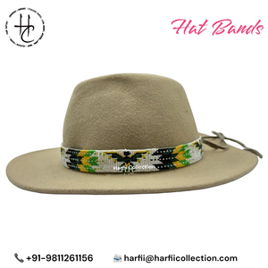 Bandeau de chapeau unisexe de 21 pouces en perles de qualité supérieure, largeur 1 pouce, accessoire de chapeau Fedora en cuir imprimé de luxe, style pêche et plein air - Product Image 5