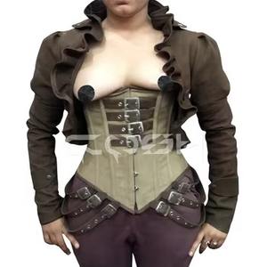 Fabricant de Corsets Vintage en Nubuck Marron - Product Image 1