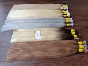 Vente chaude de haute qualité doux lisse sain Premium Blonde européen russe naturel vierge Extensions de cheveux - Product Image 6