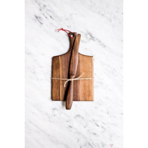 Premium Acacia Wooden Chopping Board Large Eco-Friendly Kitchen Cutting <b>Block</b> For Vegetables Meat & Cheese With Hanging Hole - Product Image 3