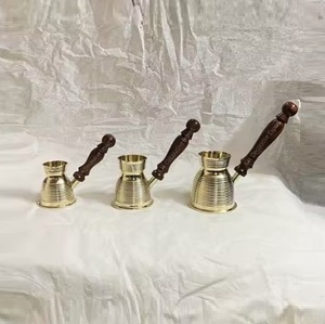 Attractive Texture Antique Copper Coffee Pot Handmade Copper Turkish Coffee Pot Cafes Use & Decor Greek <b>Tea</b> <b>Maker</b> With Handle - Product Image 1