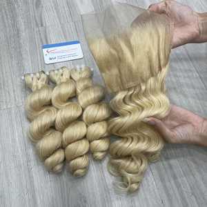 Extensiones de Cabello Humano Vietnamita 100% al Por Mayor, Ondulado Profundo, Trama de Cabello Virgen Doblemente Estirado, 8-32 Pulgadas, Alta Calidad - Product Image 6