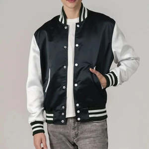 Trendy Custom Eco-Friendly High Street Unisex Varsity Jacket Embroidered Logo <b>Warm</b> Fleece Baseball Casual Jacket - Product Image 1