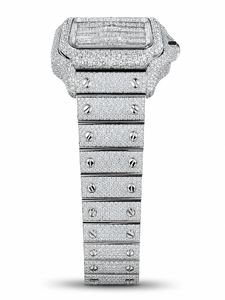 Montre de luxe à cadran carré, style hip-hop, en acier inoxydable, à quartz, très demandée pour les fêtes, vente en gros - Product Image 2