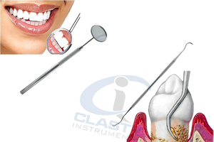 Kit d'outils de nettoyage buccal dentaire portable en acier inoxydable, certifié CE Classe I, détartreur manuel pour le nettoyage des dents destiné aux dentistes - Product Image 6